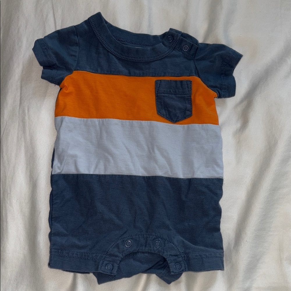 Tea Collection Baby Boy Romper 0-3M - Picture 2 of 4